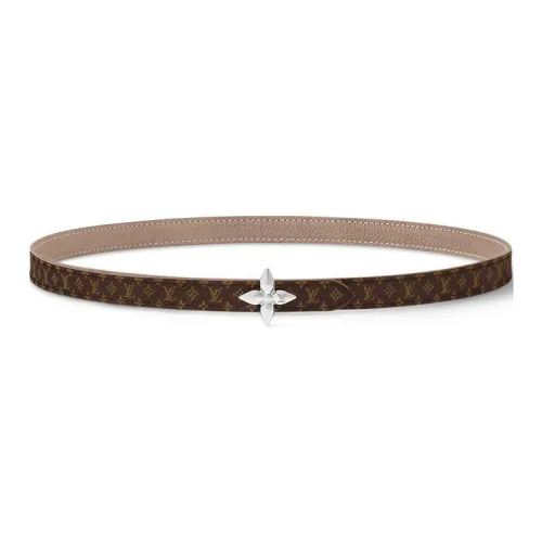 LOUIS VUITTON Кожаные ремни Женские Серый 1,5CM