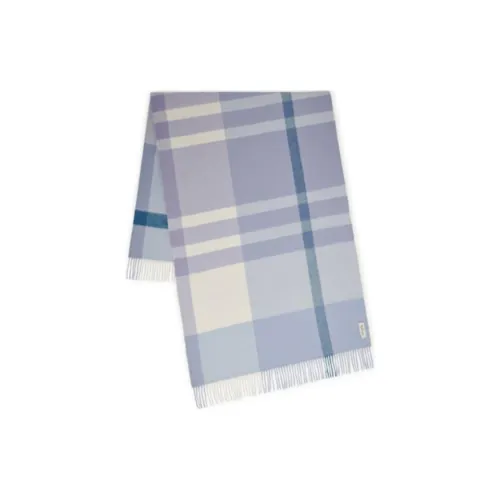 Mulberry Merino Sheep Wool Knit Шарфы Унисекс Синий Белый