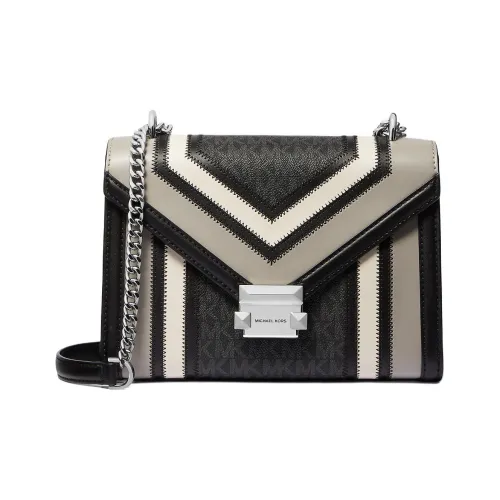 MICHAEL KORS Whitney Полиуретан Сумка через плечо Сумка на плечо Средняя Женская Черная и Синяя