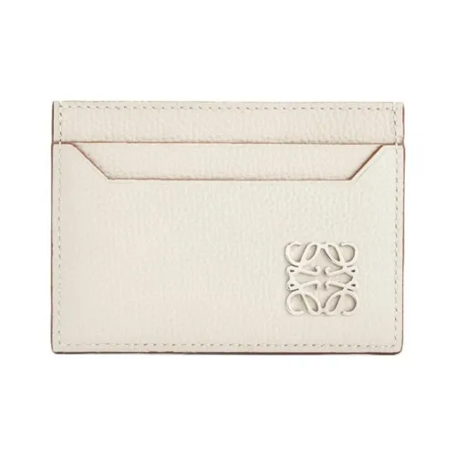 LOEWE Anagram Рельеф Телячья кожа Держатель для карт Держатель для карт Женский Экрю