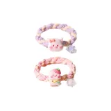 Милый поросенок резинка для волос [розовый + фиолетовый]