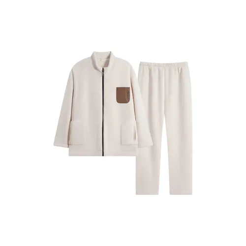 Sha Qian Пижамный комплект мужской молочно-белый