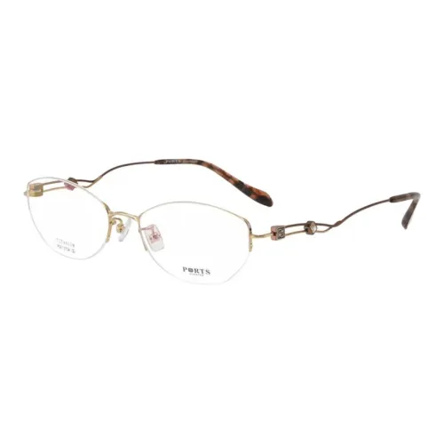 PORTS Титан Материал Нерегулярная форма Оправы для очков Женские Золото