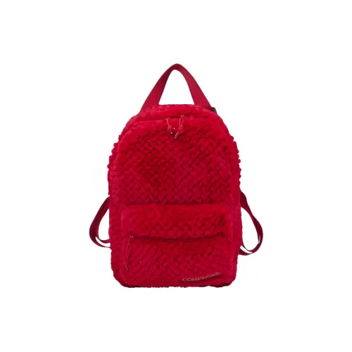 Converse Artificial Fur Backpack Regular Unisex Red Конверс Искусственный мех Рюкзак Стандартный Унисекс Красный
