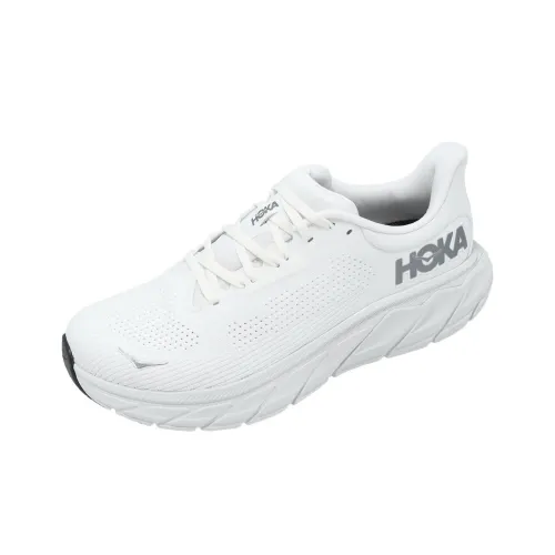 HOKA ONE ONE Arahi 7 Противоскользящий Устойчивый к истиранию Низкий Топ Повседневные Беговые кроссовки Мужские Белые