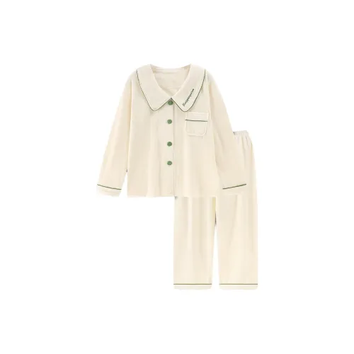 Bejirog Pajama Комплект Женский Matcha Молочный Бархат Мягкий Комплект