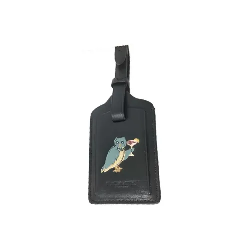 COACH Luggage Tag Кожа Сумка Аксессуар Luggage Tag Женские Черный