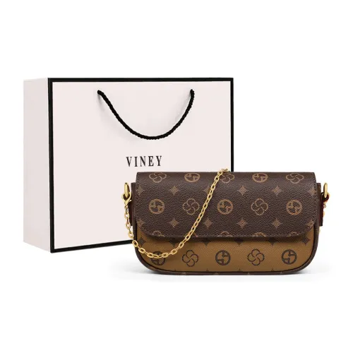 VINEY Сумка через плечо из синтетической кожи стандартная женская кофейного цвета