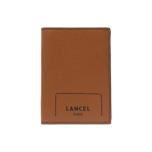 LANCEL Гладкая коровья кожа Кошелек Мужской Коньячный бренди