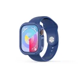 Синий защитный чехол + синяя силиконовая ремешок для часов