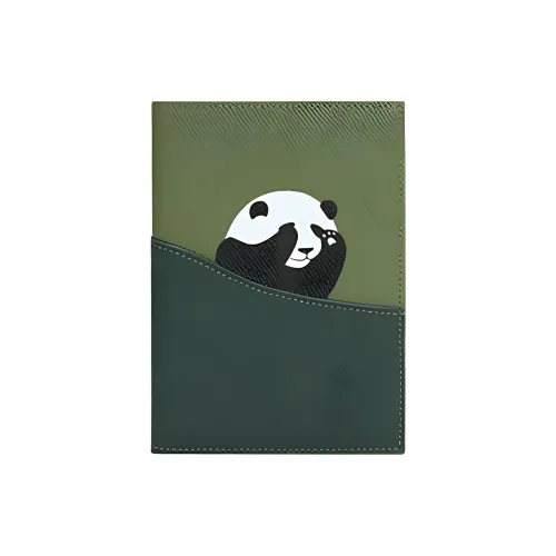 STAR TOWN Спилок коровья Passport Документ Картхолдер Обычный Женские Панда Социальная Страх Панда Ложащаяся Плоская подошва
