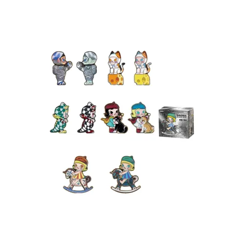 POP MART Молли Anniversary Sculpture Классический Return Collection Значок Слепые коробки 10 для одной Blind Коробки Целой коробки