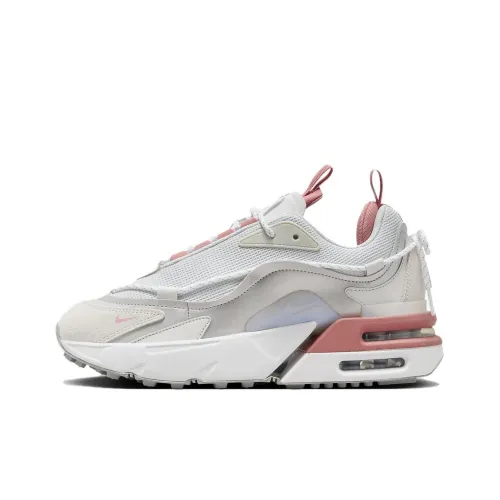 Nike Air Max Furyosa Casual Low Top Белый/Фотонно-серый/Металлический серебристый/Stardust Красный Женские