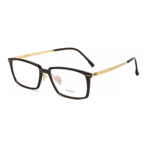 PORTS Пластиковая оправа металл квадратные оправы для очков женские темно-коричневый