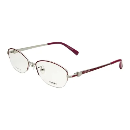 PORTS Alloy Oval Eyeglass Frames Women's Pink