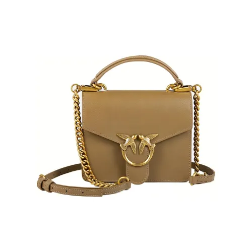 PINKO SIMPLY Коровья кожа Swallow Сумка Сумка через плечо Сумка через плечо Мини Женская Оливковый