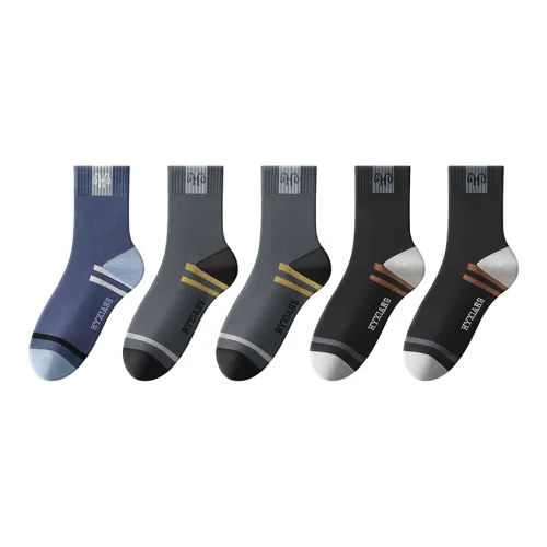 H YXIANG Носки Crew Мужские упаковка из 5 пар