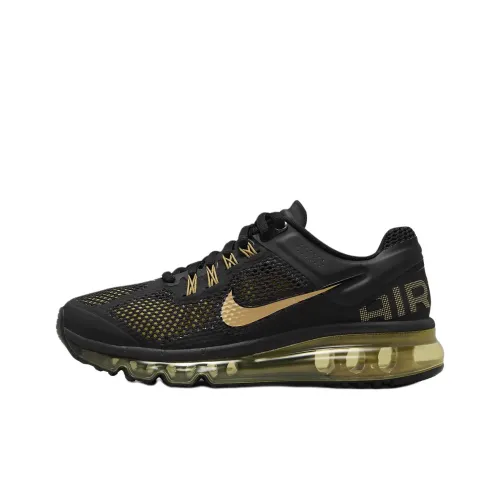 Nike Air Max 2013 Low Топ Детские беговые кроссовки Черный золотой Подростки