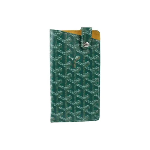 GOYARD Montmartre Холст и Кожа Чехол для телефона Большой Унисекс Зеленый