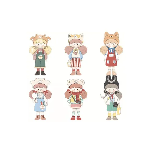 Поиск Unicorn Molinta Animal Party Collection Попкорн Сестра Слепые коробки Один Mystery Коробка Целая коробка 6 шт