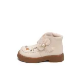 Бежевые ботинки без подкладки