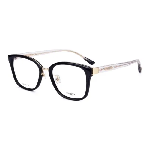 PORTS Пластина Сплав Рамка Квадрат Оправы для очков Женские Черный Золотой