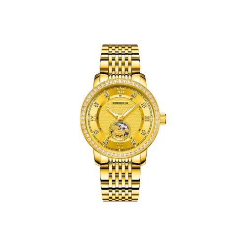 ROERDUM Golden Pi Xiu Collection Благоприятный KAI Tai Механический механизм Стальной ремешок Часы Мужские часы Золотой циферблат