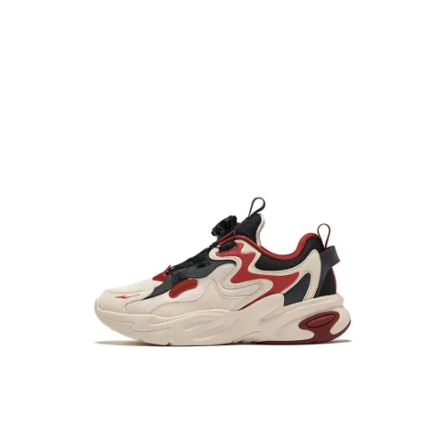 ERKE KIDS Slip-resistant Abrasion-resistant Low Top Kids Lifestyle Shoes Linen Black Children's