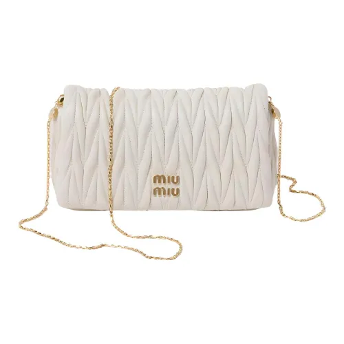 MIU MIU Напповая кожа Сумка через плечо Мини Женская Белая