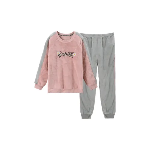 Song Qianya Пижамный комплект женский серый розовый