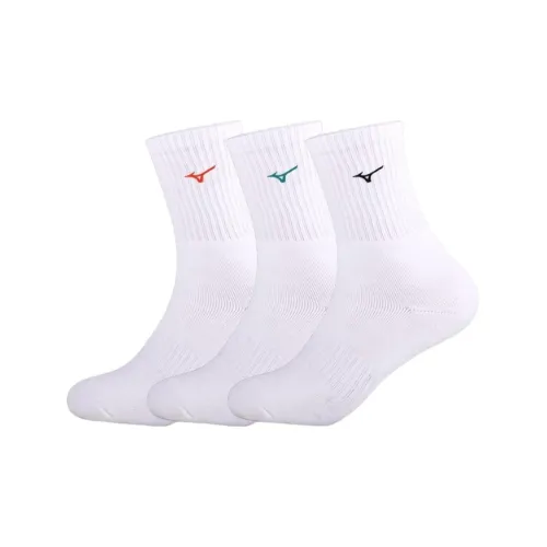 Mizuno 3 шт Белый Унисекс MID Носки до икры