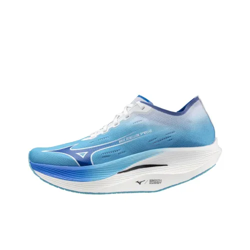 Кроссовки для бега Mizuno Wave Rebellion Pro 2, низкий топ, синий и белый, унисекс