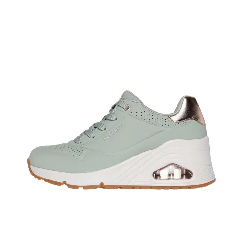 Skechers Uno Устойчивая к истиранию Низкая Повседневная Обувь Женская Зеленая