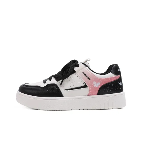 Warrior Износостойкий и Легкий Низкий Топ Скейтборд Кроссовки Женские Бежевый Черный Розовый