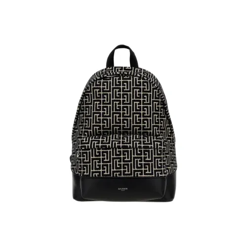 BALMAIN Хлопок Рюкзак Мужской Черный Белый