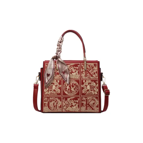 morellybear ПУ (полиуретан) Сумка Стандартная Женская Бордовая