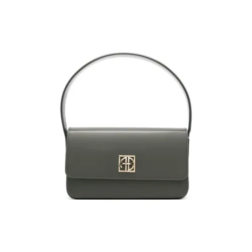 Anine Bing Телячья кожа Сумка через плечо Женская Оливково-зеленая