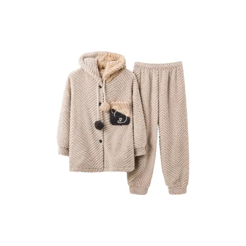 Mulong Family Пижамный комплект Женский Абрикос