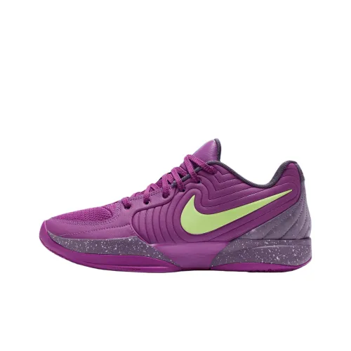 Nike Ja 2 Low Топ Баскетбольные кроссовки Мужской Фиолетово-желтый Азиатская версия