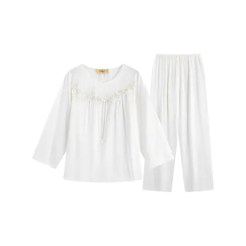 MB Белый Женские Пижамные Комплекты