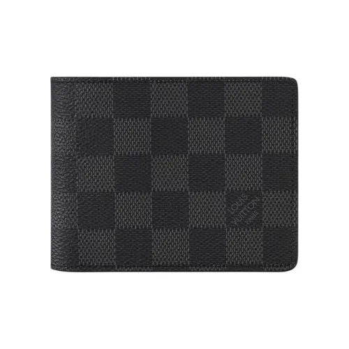 LOUIS VUITTON Slender Кожа Кошелек Женские Черный и Серый