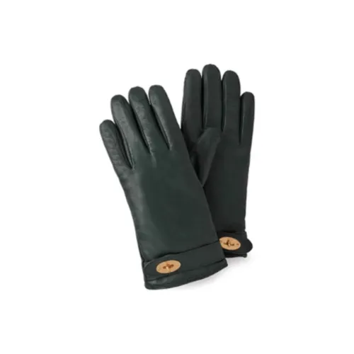 Mulberry Напп Кожа Перчатки Женские Зеленые