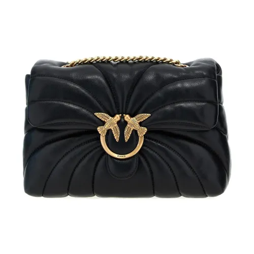 PINKO PuffClassic Love Lambskin Сумка через плечо Женская Черная