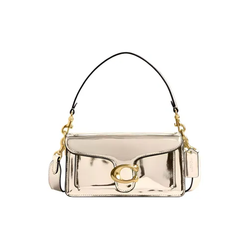 COACH Tabby Кожа Курьерская Сумка Сумка Сумка через плечо Женская Металлик