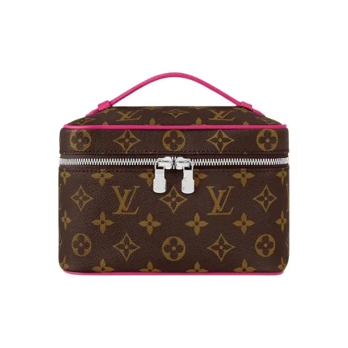 LOUIS VUITTON Кожа Косметичка Мини Женская Розовая Красная и Коричневая