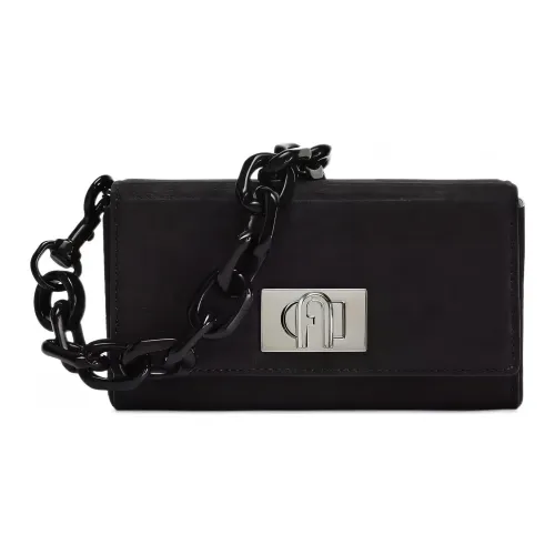 Furla Ткань с Смолой Sling Сумка Плечевая Сумка Мини Женская Черная