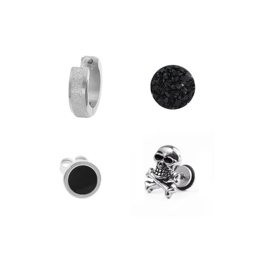 VERENA REINE Титановые стальные серьги-гвоздики для мужчин