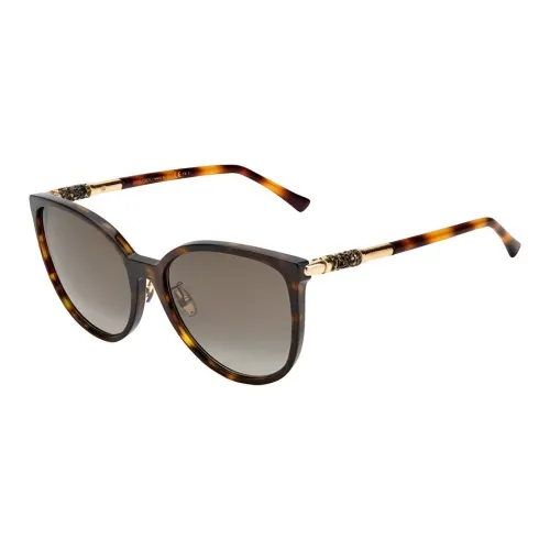 Jimmy Choo Пластик OVAL SUNGLASSES Женские Черный