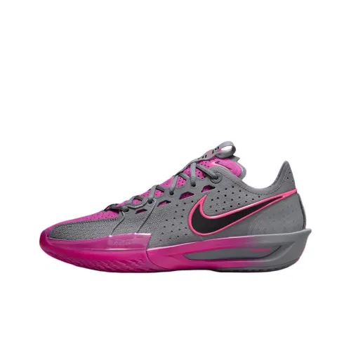 Nike Air Zoom GT Cut Slip-on Устойчивый к истиранию Низкий Топ Баскетбольные кроссовки Мужской Серый