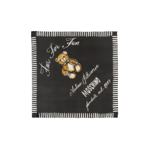MOSCHINO Шелковые шарфы Женские Черный